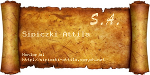 Sipiczki Attila névjegykártya